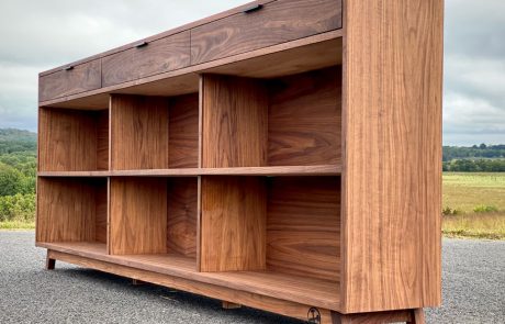 Hand made wooden cabinet with drawers